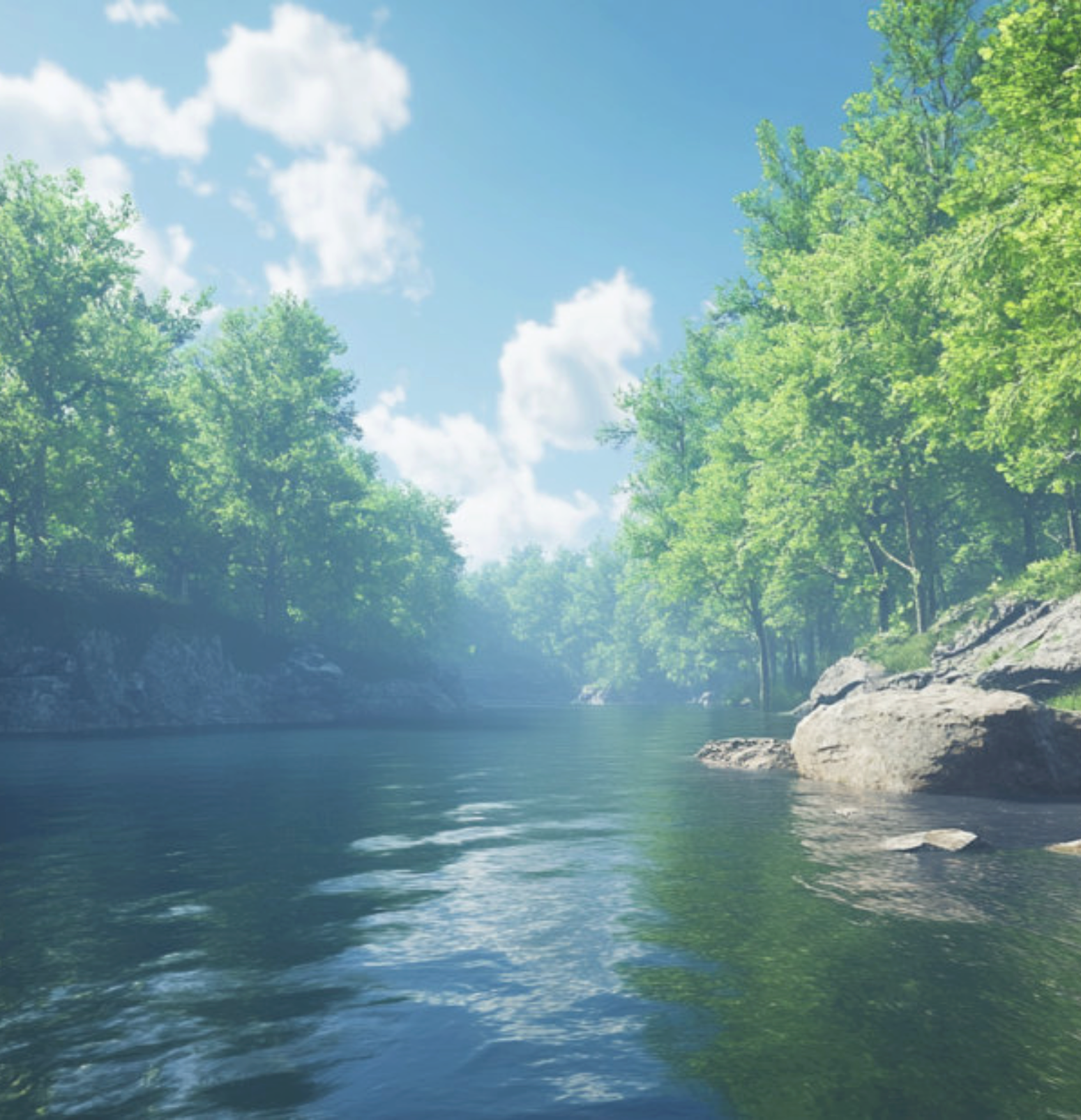 View of one of the rivers near M and M outdoor campground