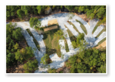 Aerial view of the M and M outdoors campground