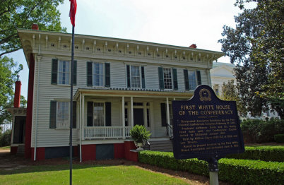 Outside view of the first White House of the Confederacy