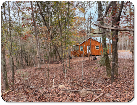 Beautiful rustic cabin at M & M Outdoors Campground